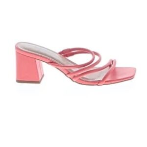 A New Day Pink double straps chunky heel sandal